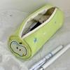 Star Green Pencil Case Cute Pencil Box Storage Bag Embroidered Stationery Bag Large-capacity Desktop Pencil Box