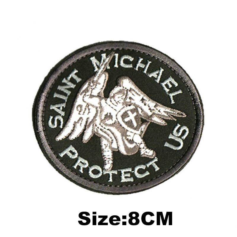 Значок SAINT MICHAEL PROTECT US, вышитые нашивки на крючках, военные тактические нашивки для одежды, нарукавные повязки для кепок, рюкзаков, знаки отличия, декоративные
