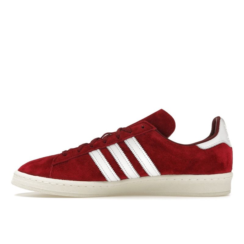 Adidas Университетские бордовые кроссовки унисекс Campus 80s Red Cloud-White Off-White GX9404