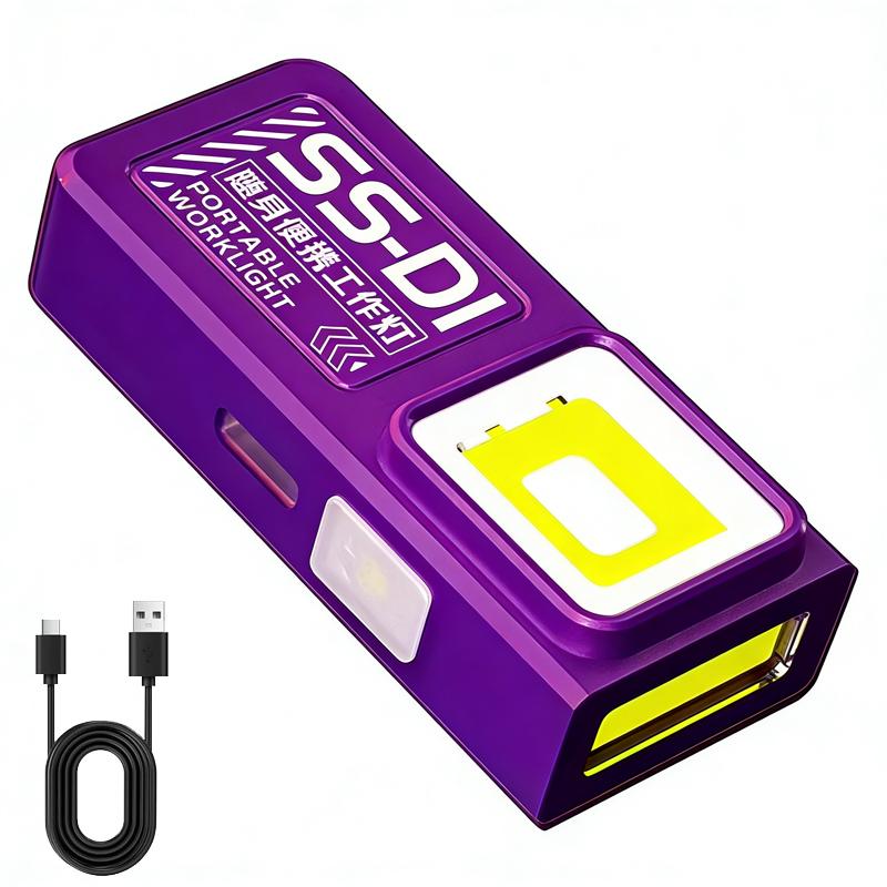 Mini COB LED Flashlight USB C Rechargeable Powerful Work Light with Clip Magnet Waterproof EDC Camping Walking Pocket Lamp