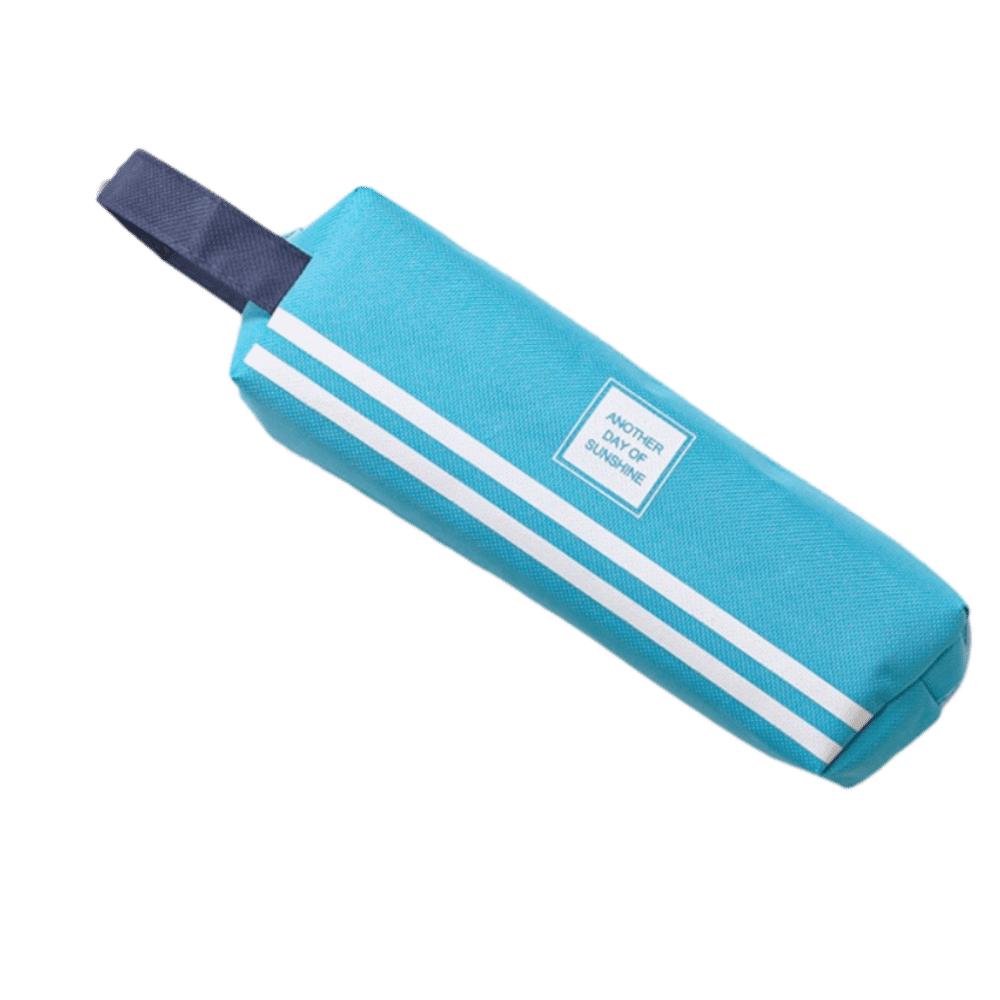 Solid Color Large Capacity Pencil Case Portable Stationery Organizer Storage Bag  School