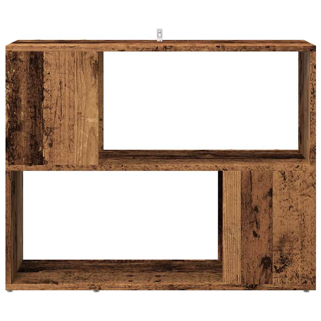 Bookshelf Room Divider Rustic Wood Look 80 x 24 x 63 cm