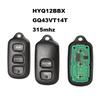 Jingyuqin Remote Car Key Fob 2/3 +1 Button for Toyota HYQ12BBX Highlander GQ43VT14T Camry Solara Corolla Sienna 315mhz