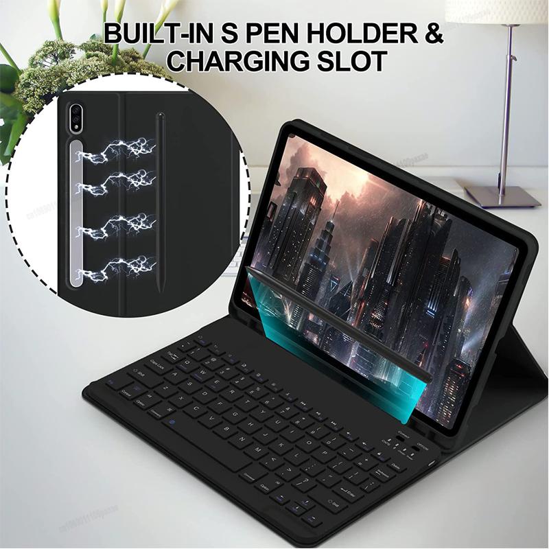 Чехол-клавиатура Magic Keyboard для планшета Samsung Galaxy Tab S10 Plus 12.4 Ultra 14.6 кожаный Galaxy Tab S10 S9 FE 12.4 SM-X820/X826B/X828U Bluetooth-клавиатура