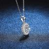 Новый настоящий 1 карат кулон из муассанита, ожерелье для женщин, стерлинговое серебро 925 пробы, сверкающая бриллиантовая цепочка на шею, ювелирные изделия, оптовая продажа
