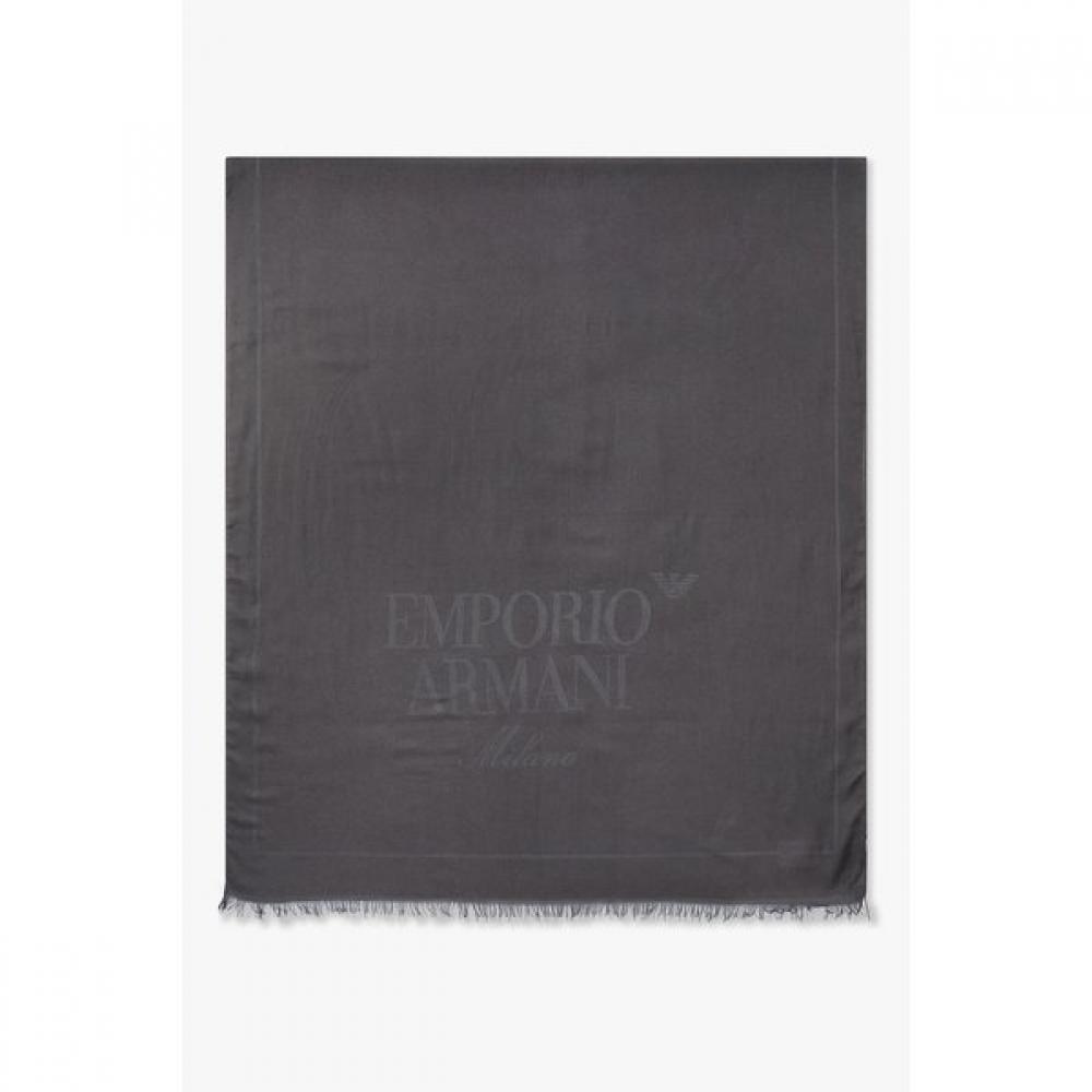 Emporio Armani Мужская шаль с жаккардовым узором и логотипом из вискозы A516153003