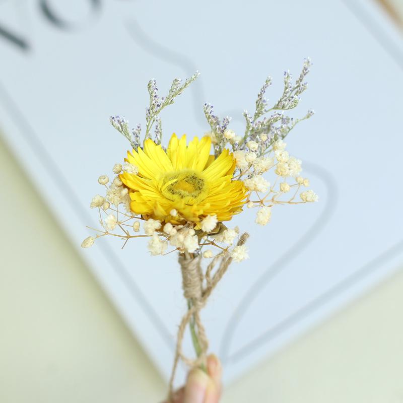 12cm Yunnan Dried Mini Flower Bouquet - Real Flower Wedding Gift Box Decorations