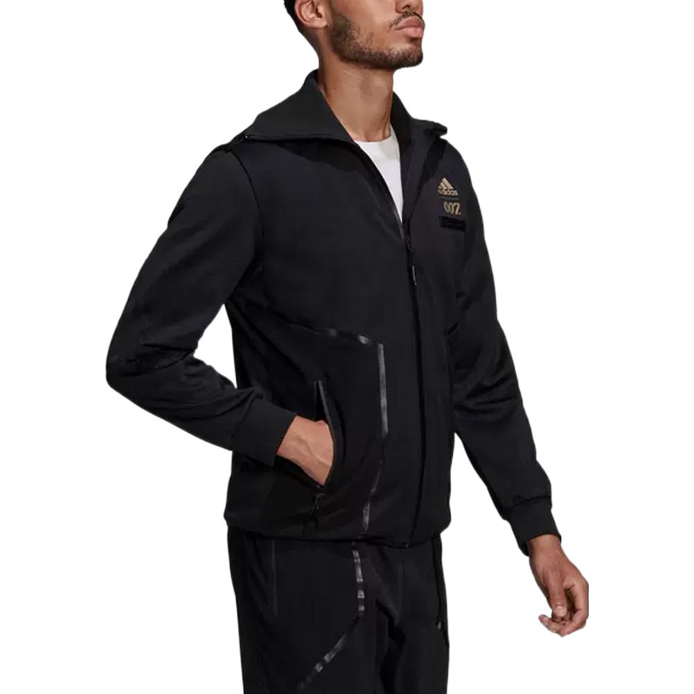 adidas X 007 Совместная повседневная однотонная куртка с длинным рукавом, мужская верхняя одежда, черный GN6810