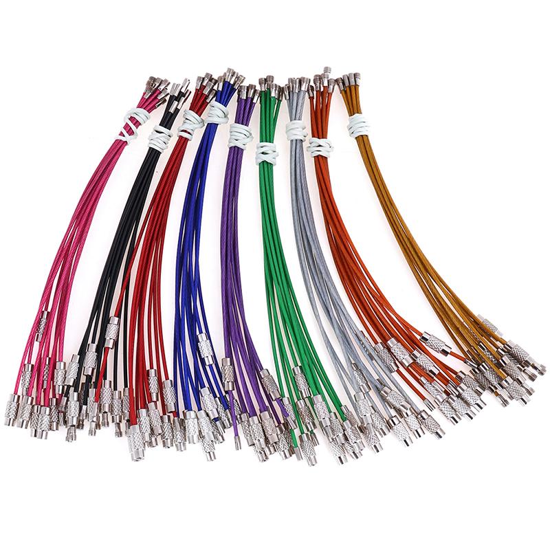 10 шт. 1,5*150 мм нержавеющая сталь круглая петля держатель брелок веревка наружные инструменты