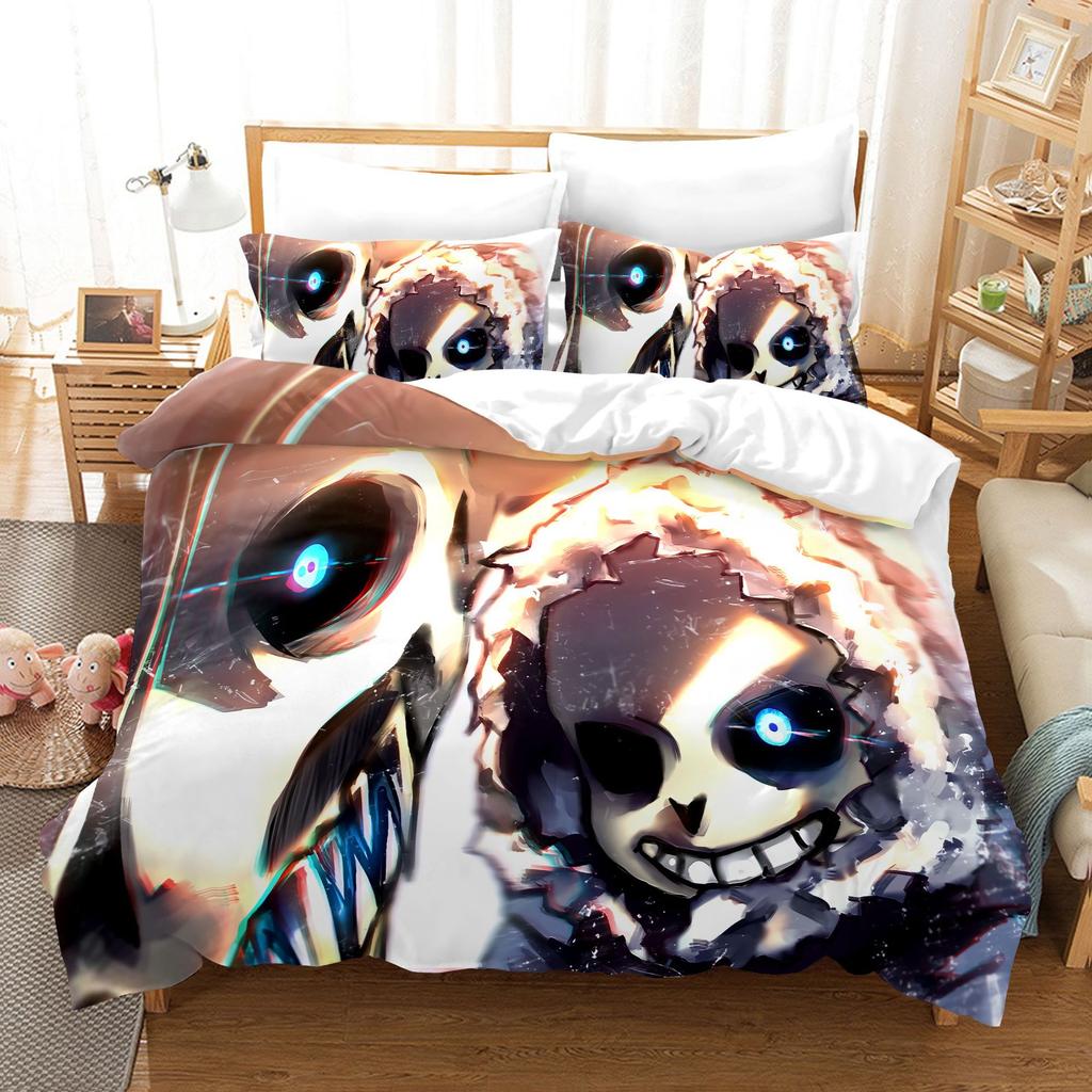 3pcs Bedding Set Animation Wish 3D Printed Cozy Duvet Cover King Queen Twin Size Birthday Gift for Adult Bedroom Decor
