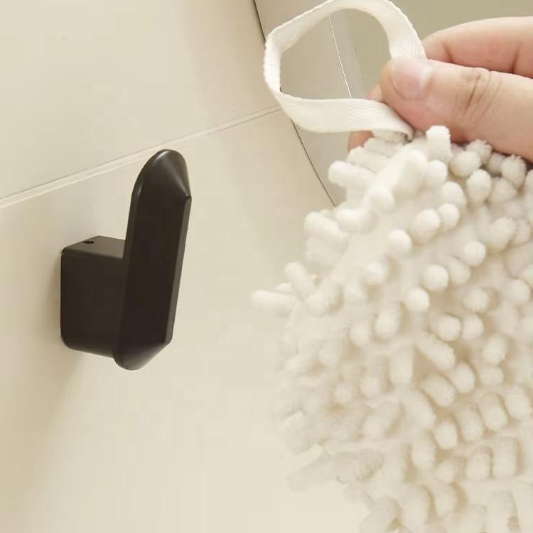 New Aluminum Single Hook Metal Hat and Coat Seamless Hook for Kitchen and Bathroom Use Behind Door