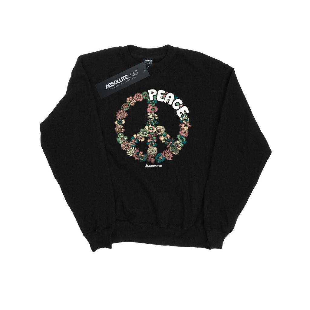 Woodstock Mens Floral Peace Sweatshirt