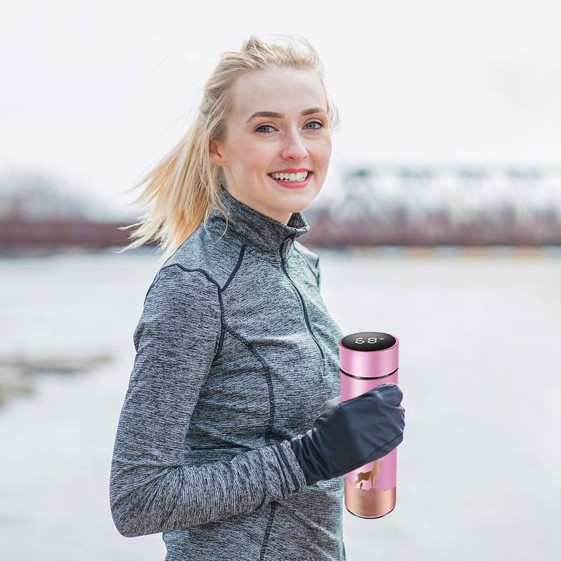 Симпатичный интеллектуальный дисплей температуры, термос из нержавеющей стали, изоляционная чашка, кофейная чашка, вакуумная бутылка, умная бутылка для воды