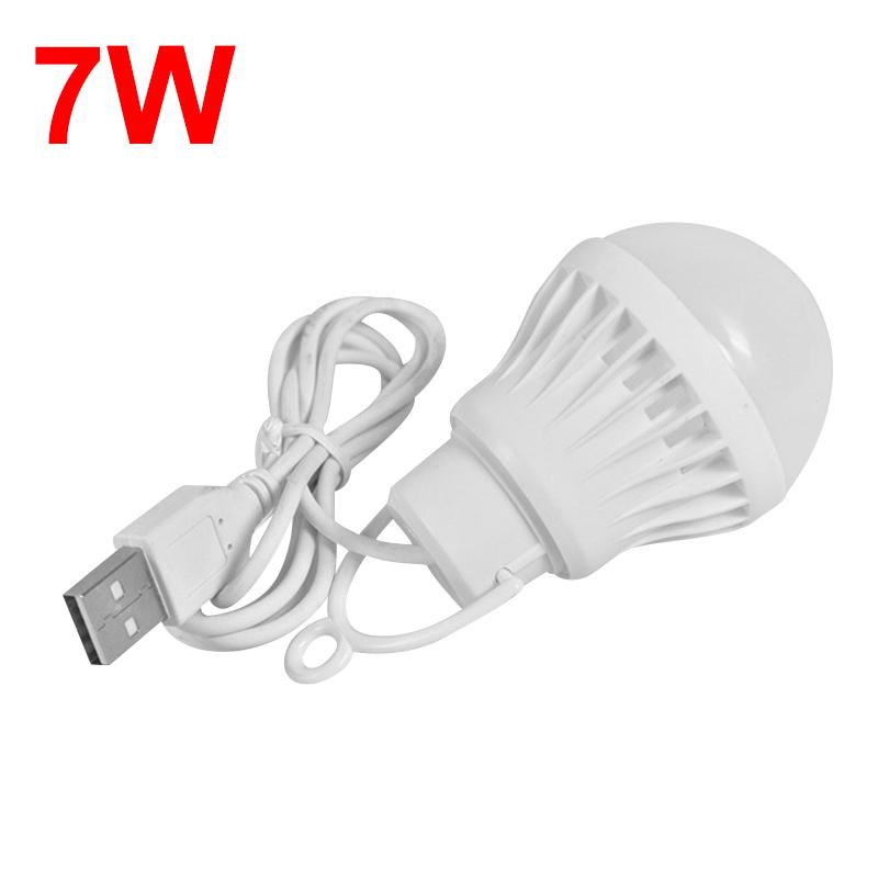 USB LED Light Bulb Portable Camping Light Mini Light Bulb 5V Power Book Light Student Study Table Lamp Outdoor Fishing Lighting