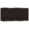 Vidaxl Blat Ciemnobrązowy 100X50X(2-4) Cm Drewno Z Naturalną Krawędzią