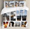 Statue Of Liberty Black White Duvet Cover 3Pcs Bedding Collection Home Textile Quilt Cover Pillowcases Bedroom Bedding Collection No Linen