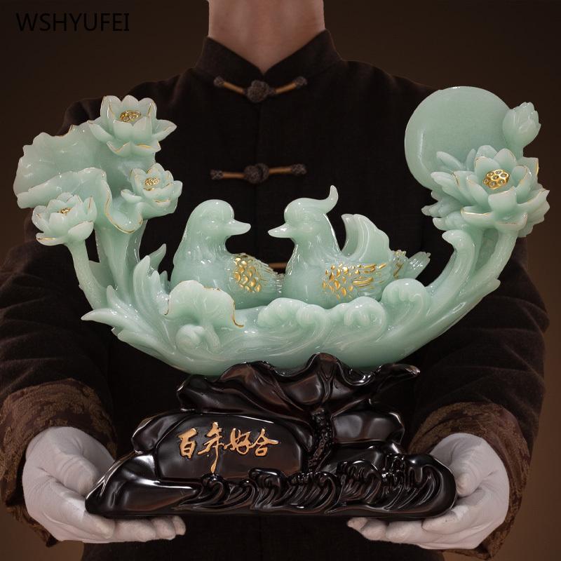 Китайский стиль Украшения для рабочего стола Centennial Harmony Mandarin Duck украшения Аксессуары для украшения дома Свадебный подарок