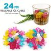 24 шт. Многоразовые пластиковые быстрозамораживаемые легко моющиеся искусственные кубики льда для приготовления холодных привлекательных напитков
