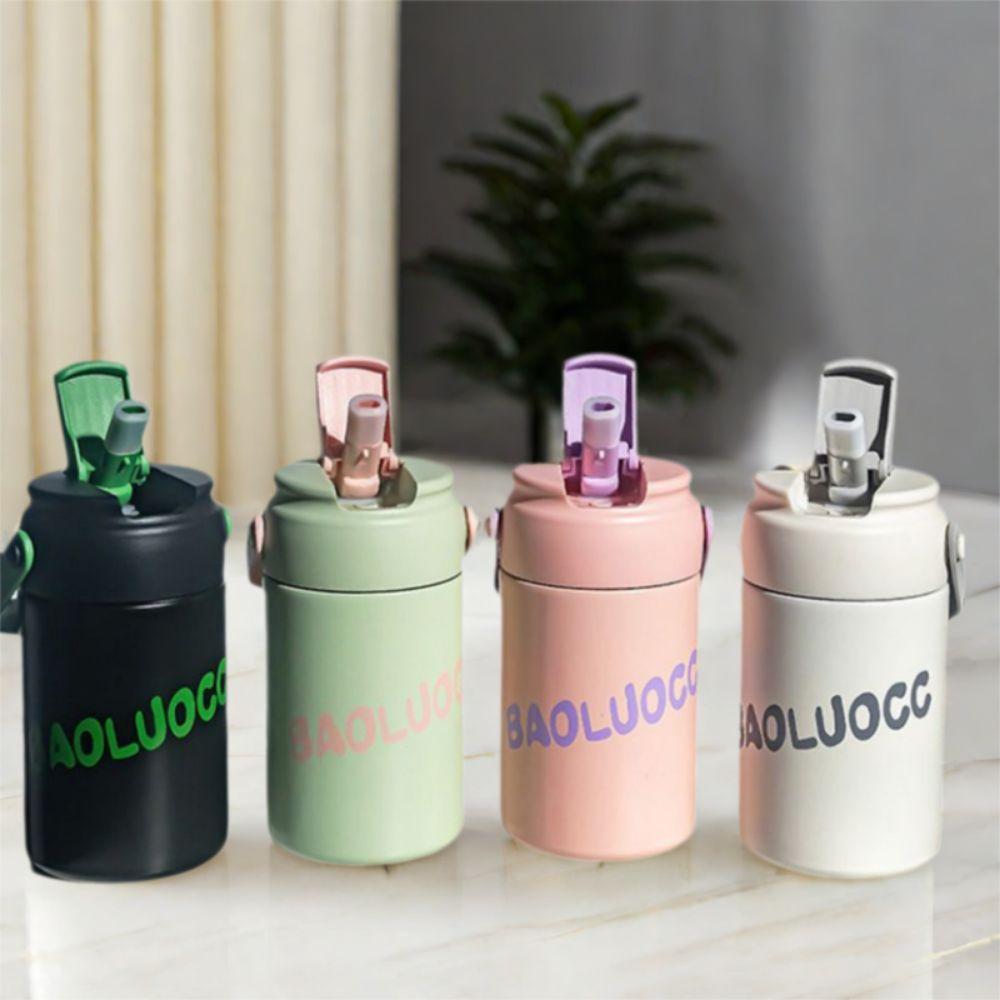 Кружки с соломинкой большой вместимости, с термоизоляцией, ручная термоизолированная бутылка для воды, модный термос, для девочек