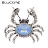 Fashion Large Crab Shape Brooches Gold Color Crystal Jewelry Pins Women Children Clothes Accessories Scarf Buckles