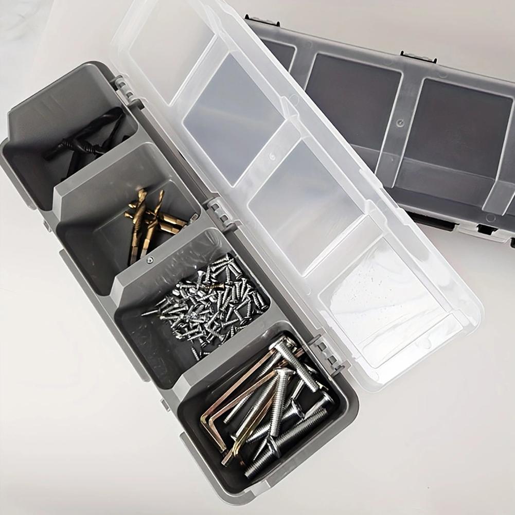 NEW 1PC Parts Storage Box Plastic Screw Organizer Box With 4 Compartment Tool Part Container Bin With Lid Display Storage Case
