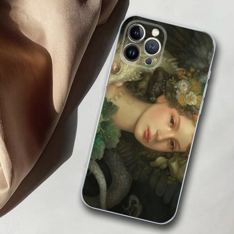 Мягкий силиконовый чехол для телефона с рисунком в стиле Ренессанс для iPhone 14 13 12 11 Pro Mini XS MAX 8 7 6 Plus X XS XR