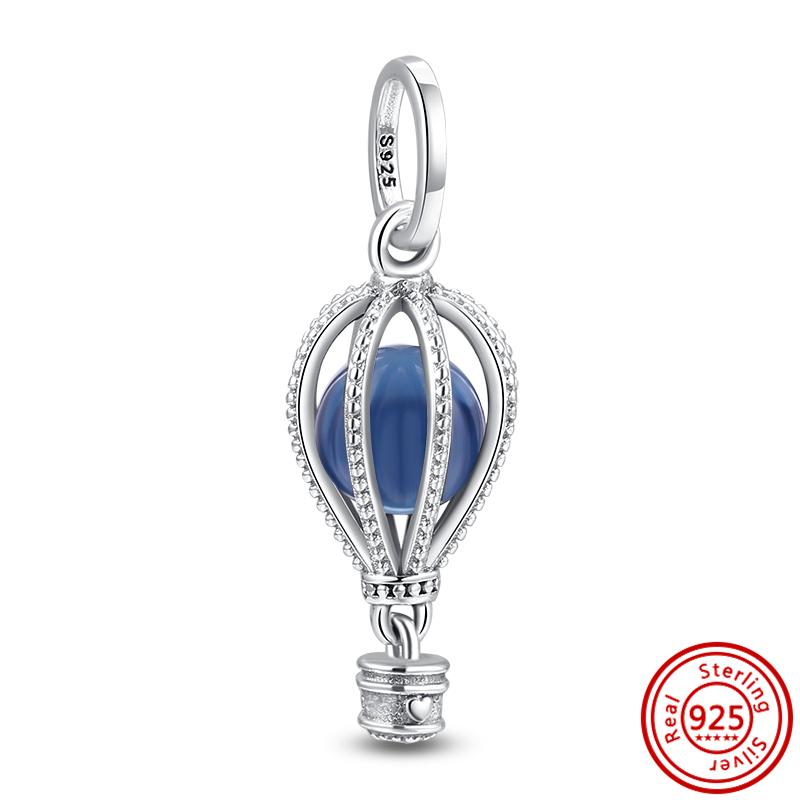 Angel Heart Wing Feather Balloon Pavé Newest Sale Beads Fit Original Charm Bracelet 925 Sterling Silver Jewelry