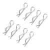 8Pcs RC Body Clips Pins Metal Stainless Steel R Clips for 112 114 Scale Remote Control Car