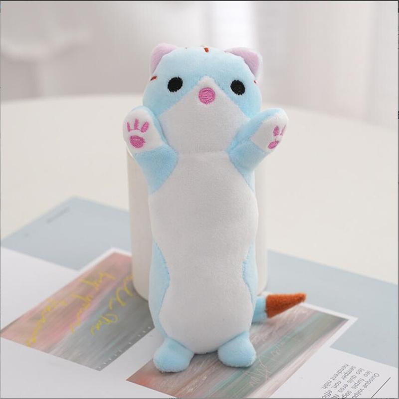 16CM New Long Cat Plush Toy Keychain Cute Cat Doll Bag Hanging Decoration Doll Scratching Machine Brithday Gifts For Girls