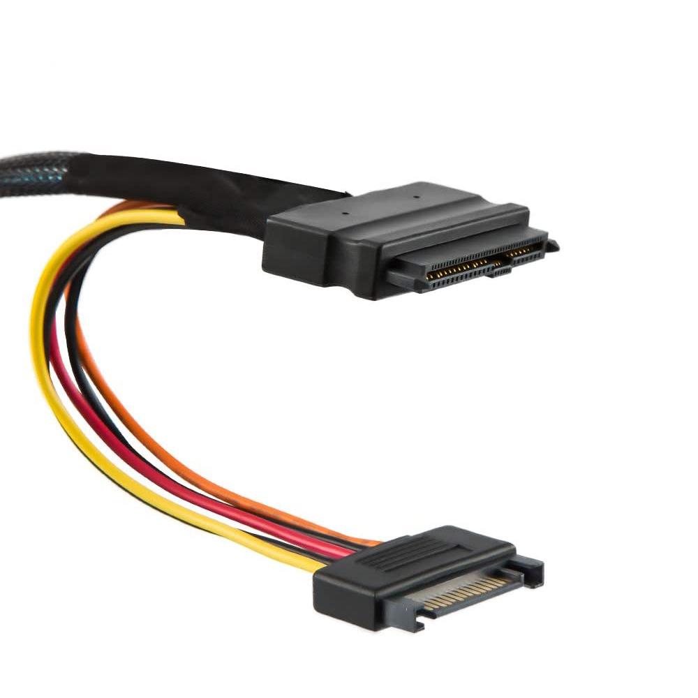 Кабель SFF-8639 68P Прямой + PWR к SFF-8643 36P Mini SAS U.2 Для 2.5 NVMe SSD