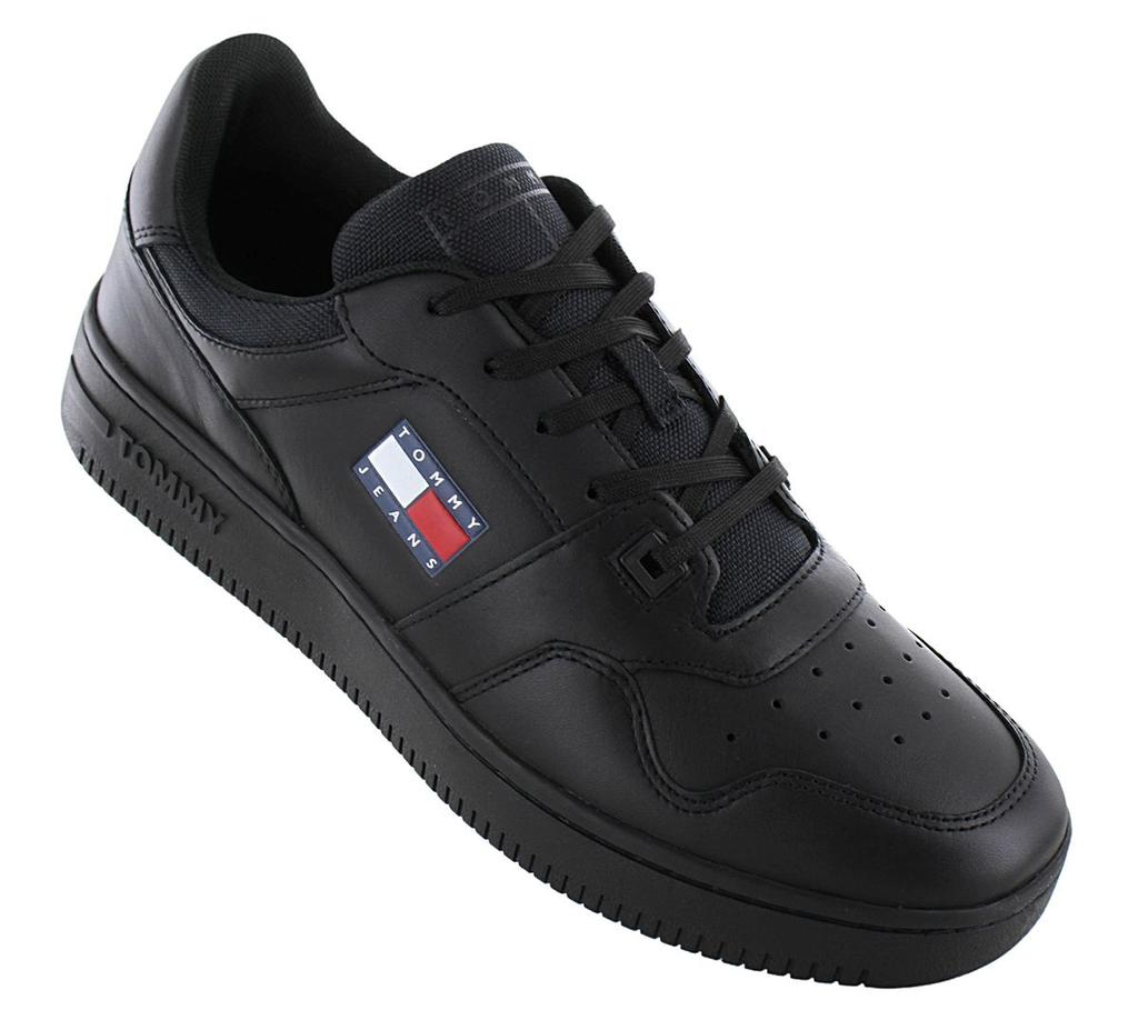 Tommy Hilfiger Джинсы Retro Basket ESS - Мужская обувь Кожаная черная EM0EM00955-0GK Кроссовки Спортивная обувь ORIGINAL