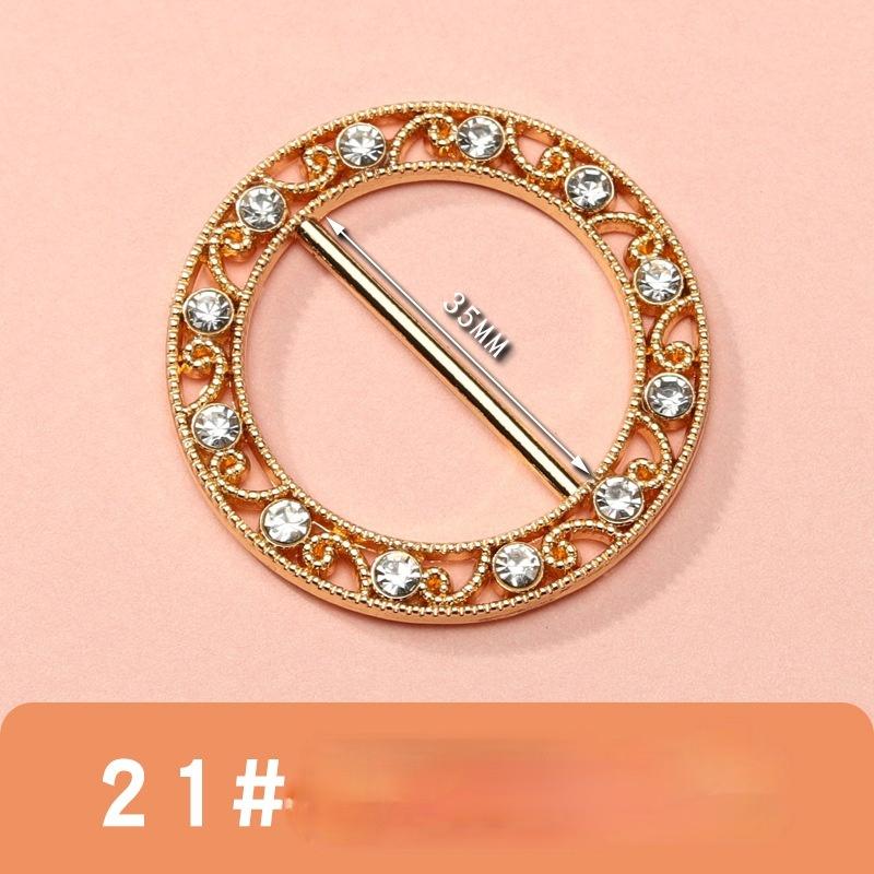 Элегантная футболка круглой формы, зажимы для футболок, пряжки для шарфа, зажим для футболки, кольцо для одежды, угловые завязанные пряжки, внутренний диаметр 29-35 мм