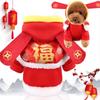 Pet New Year's Dog Cloak Autumn and Winter Warm Teddy Fighting Dog Cat Clothing Cat Supplies
