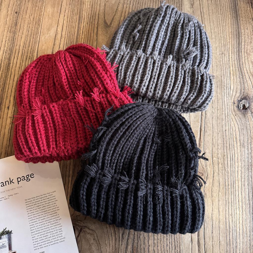 Streetwear Knit Cap For Men Women Acrylic Beanie With No Brim For Cold Days