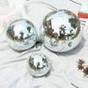 Серебряный зеркальный диско-шар, украшения, светоотражающие подвесные диско-шары, украшения для вечеринок в стиле ретро 70-х, рождественских дней рождения, принадлежностей