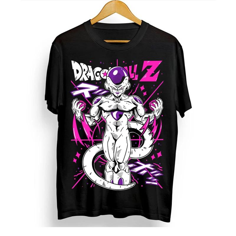 Лето 2026 Мужские Женские Футболки Сон Гоку Dragon Ball Z Веджета Хлопковая Одежда Повседневная Футболка с Короткой Рукавой С Круглым Вырезом Y2k