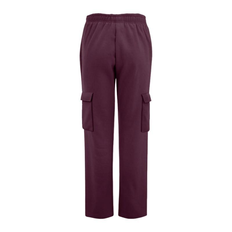 Womens Loose Wide Leg Straight Pants High Waist Comfortable Cotton Lounge Trousers With Side Pockets
