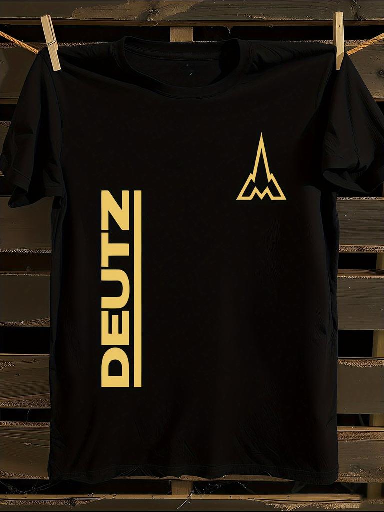 Deutz Heavyweight Graphic T-Shirt Mens Tshirt Womens Tshirts with Letters Print Short Sleeves T-Shirt Casual Street Tee Shirt Top