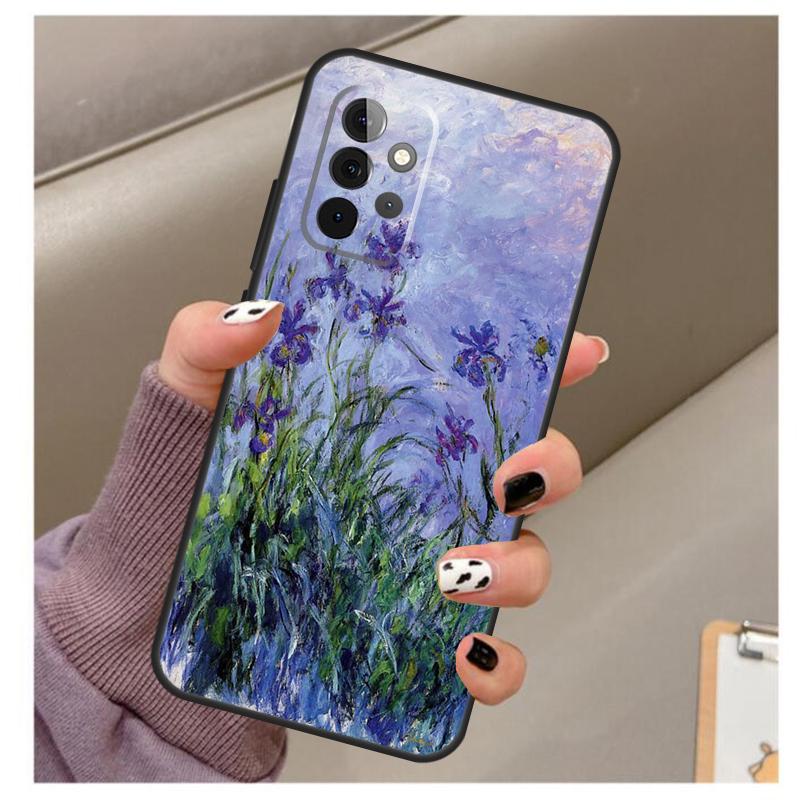 Кейс-картина "Сиреневые Ирисы" для Samsung Galaxy A35 A55 A15 A32 A12 A22 A52 A06 A54 A34 A14 A56 A36 A26 A16 A13 A53