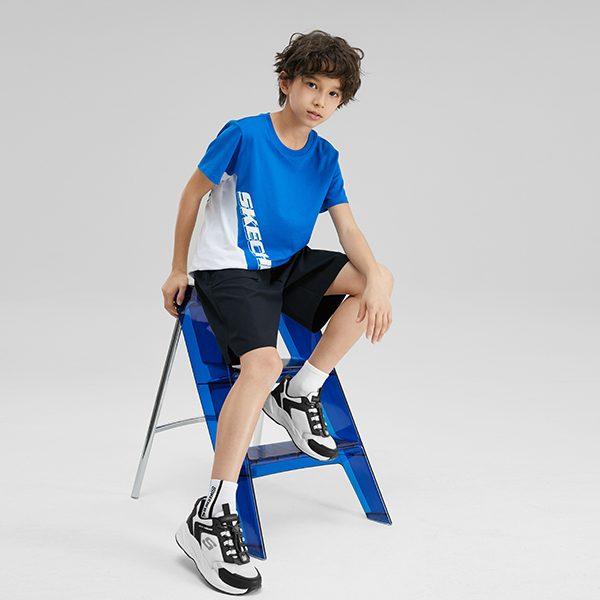 Skechers Ультра-всплеск Синтетическая кожа Низкие Детские Беговые Кроссовки Белый Черный 405256L-WBK