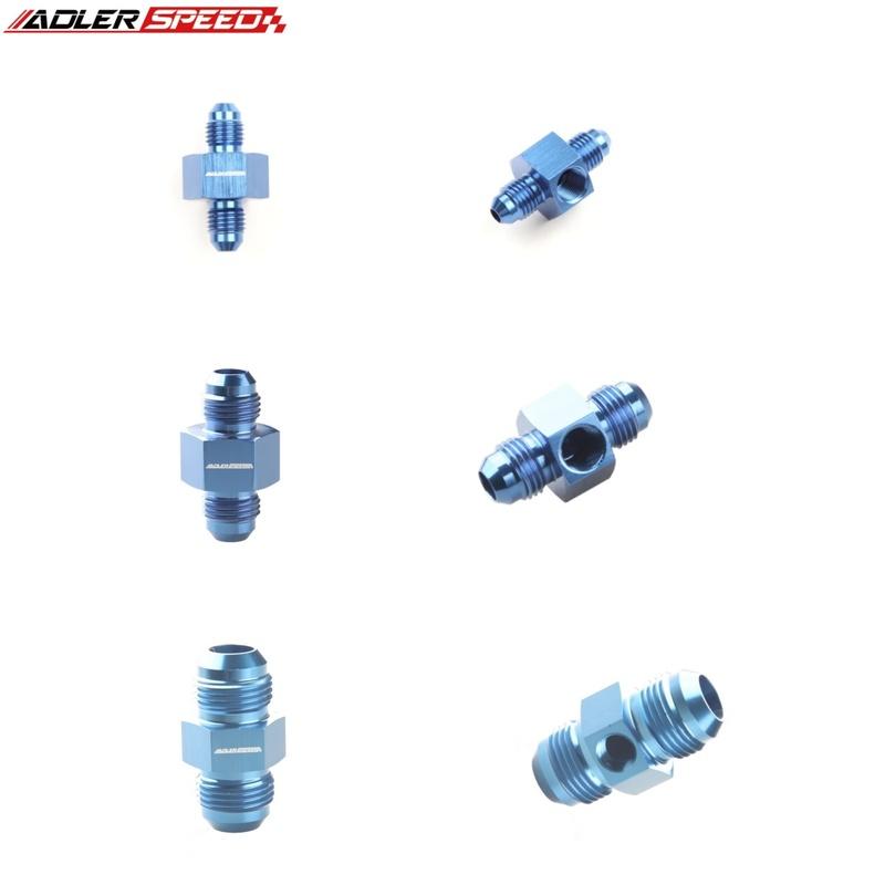 AN4 AN6 AN8 AN10 Male To AN4 AN6 AN8 AN10 Female 1/8" NPT Gauge / Sensor Side Port Adapter Oil Fuel Fitting Hose End