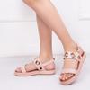 Genuine Leather Pink Women's Leather Sandals
