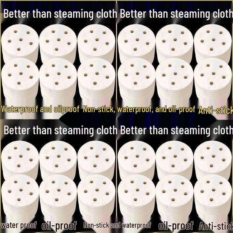 Non-Stick Disposable Steamer Basket Mats - Food-Grade Bun Steaming Paper