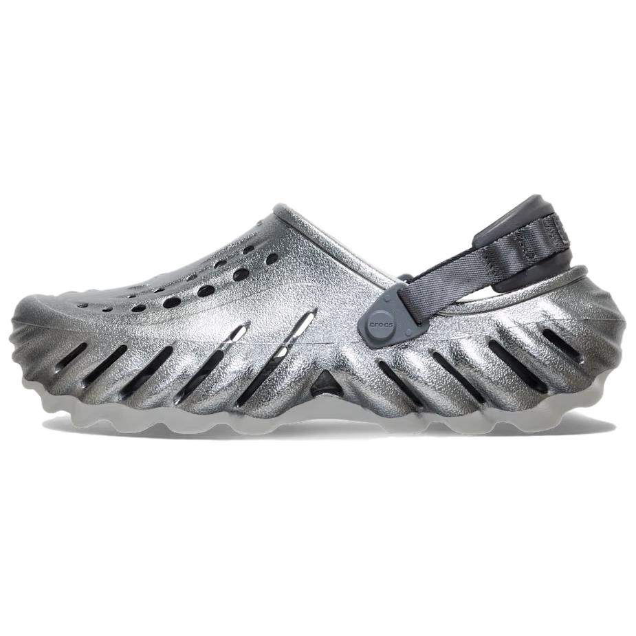 Crocs Кроксы Echo Clog Унисекс Серебристые 214109-1FS