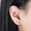 Spring Stud Earrings for Women Simple Personality Ear Bone Stud Niche Design High-Grade Elegant Heart Earrings