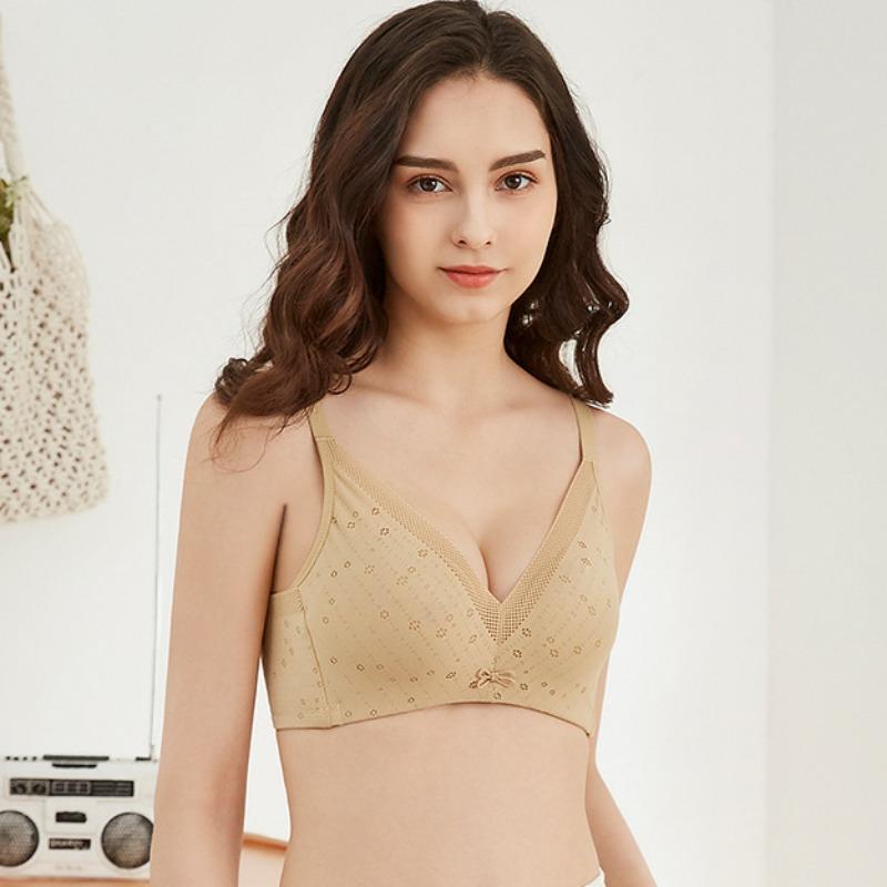 Тонкий бюстгальтер без стального кольца, притягивающий грудь, ультратонкий бюстгальтер с защитой от провисания, женский летний бюстгальтер