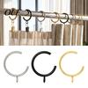Heavy Duty Curtain Rings for 1.25 Inch Rods 10Pcs C Shaped Rings, Bypass Metal Durable Drapery Blackout Curtains Passing with Eyelets French