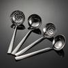HANYANG 304 Stainless Steel Soup Shell Leakage Ladle Hot Pot Soup Ladle Retro Hammer Grain Mirror Polished Household Spoon