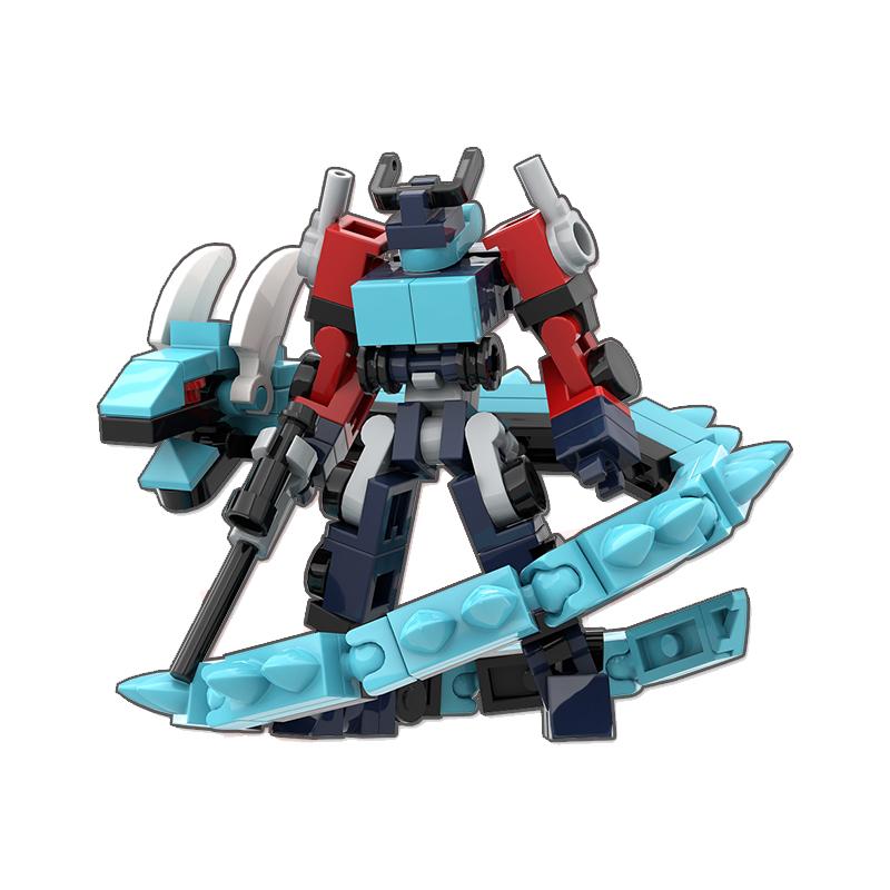 Экзоскелет меха строительные блоки мелкие частицы миниатюрный боевой робот сборная модель мальчики и девочки подарок детская игрушка