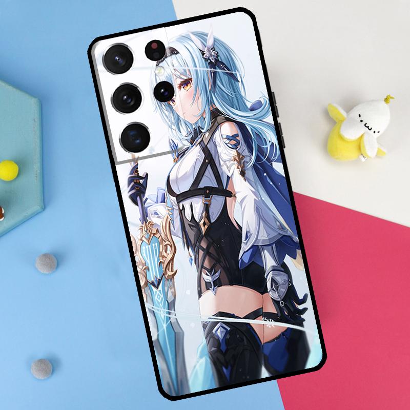 Genshin Impact Eula Back Case For Samsung Galaxy S26 S25 S24 Ultra S22 S23 Plus S20 S21 FE S10 S25 FE Soft Cover